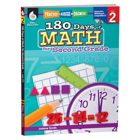 Shell Education 180 Days of Math Book, Grade 2 50805